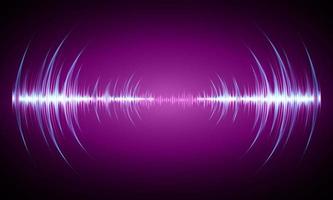 Sound waves oscillating dark light vector