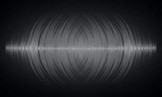 Sound waves oscillating dark light vector