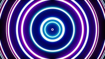 ciclo dell'onda di energia della luce del cerchio al neon video