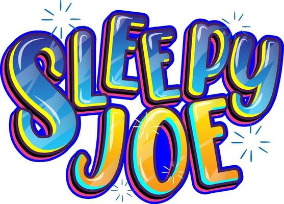 Sleepy Joe word logo on white background
