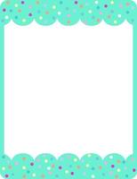 Empty green curl frame banner template vector