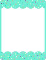 Empty green curl frame banner template vector