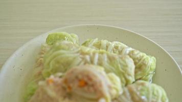 homemade pork wrapped Chinese cabbage video
