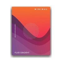 Minimal fluid gradient cover background, abstract wave colorful design vector