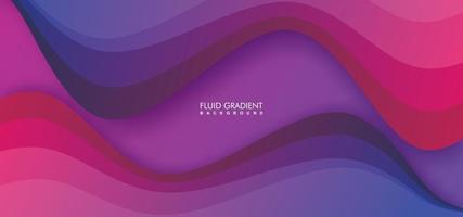 Minimal fluid gradient cover background, abstract wave colorful design vector