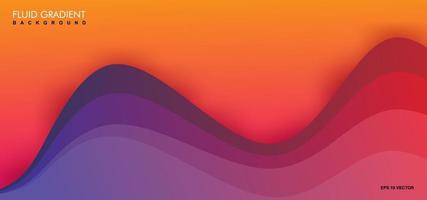 Minimal fluid gradient background, abstract wave colorful design vector