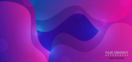 Minimal fluid gradient cover background, abstract neon wave colorful vector