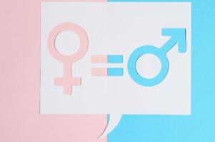 ventana del cuadro de diálogo de igualdad de género foto