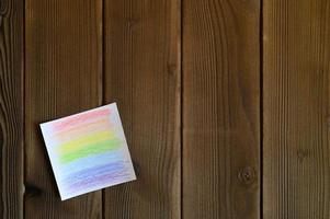 Rainbow spectrum color flag paper photo