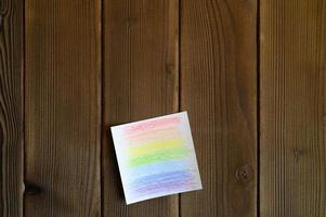 Rainbow spectrum color flag paper photo