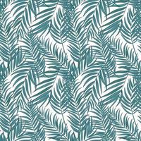 Beautiful Palm Tree Leaf Silhouette Seamless Pattern Background vector