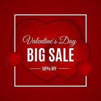 Valentine's Day Love and Feelings Sale Background Design. vector