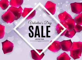 Valentine's Day Love and Feelings Sale Background Design. vector