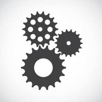 Flat Gear Icon. Cooperation and Teamwork Concept. vector