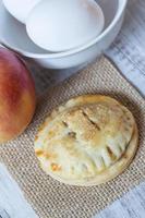 Single Autumn Apple Hand Pie Close Up photo