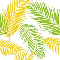 Beautiful Palm Tree Leaf Silhouette Seamless Pattern Background vector