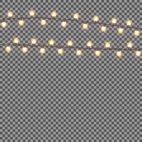 Shining Garland with Light Bulb vector