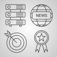 Seo Line Icon Set Collection of Vector Symbol in Trendy Outline Style