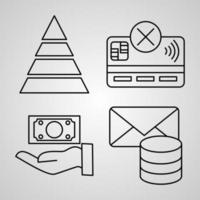 Banking Line Icon Set Collection of Vector Symbol in Trendy Outline