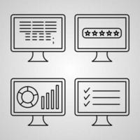 Computer Programming Icon Set Vector illustration EPS