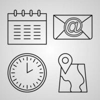 Post Office Symbol White background Post Office Outline Icons vector