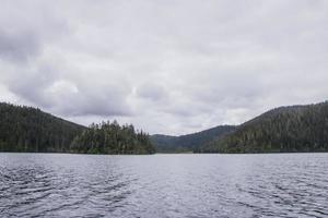 lake in Pudacuo national park in Shangri La, Yunnan Province, China photo