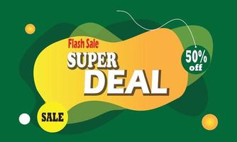 banner colorful background super sale discount sale deal discount vector