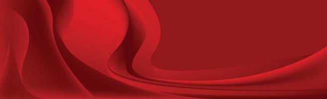 Volumetric lines on a red background - panoramic Vector background