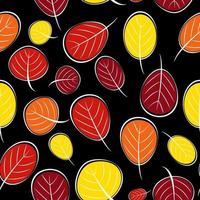 otoño, hojas, seamless, patrón, plano de fondo, vector, ilustración vector