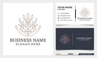 Beauty logo and business card design illustration vector