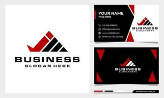 Abstract J and M Initial logo Design with Business Card Template