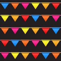 Party Background with Flags Seamless Pattern Vector Illustration