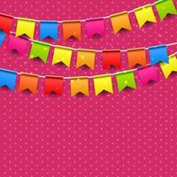 Party Background with Flags Vector Illustration