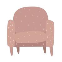 Chair cute furniture armchair and seat pouf vector