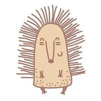 Cute cartoon hedgehog in nursery scandinavian design vector