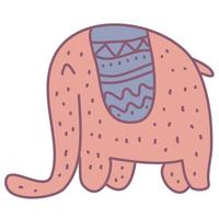 elefante de dibujos animados lindo en diseño scandi de vivero vector