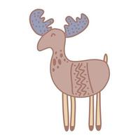 Cute cartoon deer in nursery scandinavian design vector