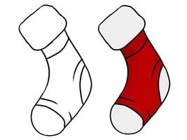 Colored hand drawn Christmas socks vector