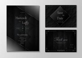 Elegant wedding invitation card template luxury background vector