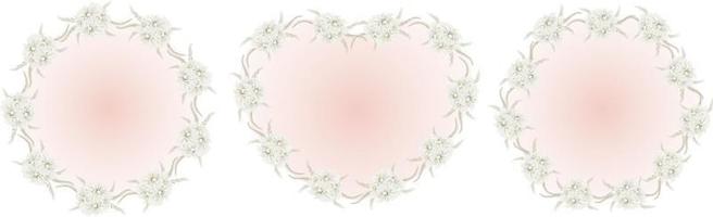 Floral wreath watercolor isolated on white background