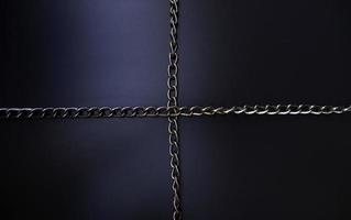 Chains on black background photo