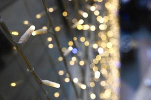 Christmas garland glowing light photo