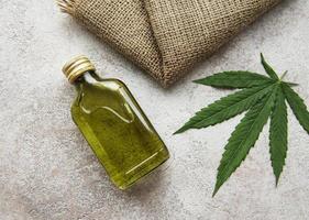 CBD oil, hemp tincture, cannabis cosmetic product for skin care. photo