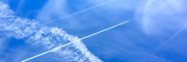 Beautiful blue sky clouds photo