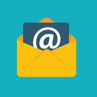 Flat Design Concept Email Send Icon Vector Illustration