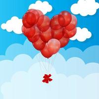 Balloon Heart Background vector