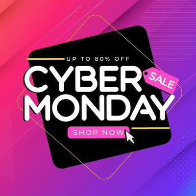 Cyber monday sale banner Royalty Free Vector Image