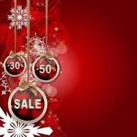 Christmas and New Year Sale Background, Discount Coupon Template vector