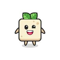 illustration of an tofu character with awkward poses vector