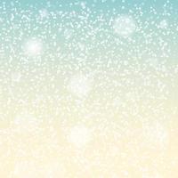 Falling Shining Snowflakes and Snow on Blue Background. Christmas vector